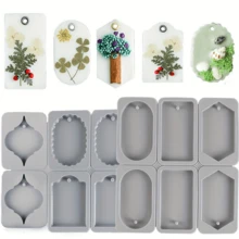 硅胶蜡香囊模具香薰空气清新剂适用于汽车壁橱浴室钥匙扣环氧铸造DIY手工艺品吊坠工艺品 - 灰色 - 查看 2