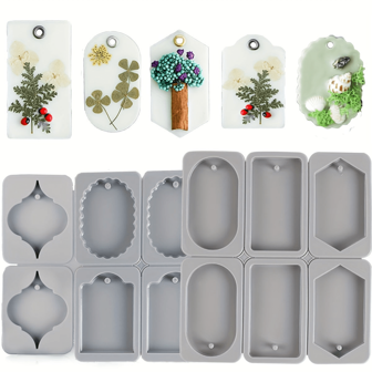 硅胶蜡香囊模具香薰空气清新剂适用于汽车壁橱浴室钥匙扣环氧铸造DIY手工艺品吊坠工艺品