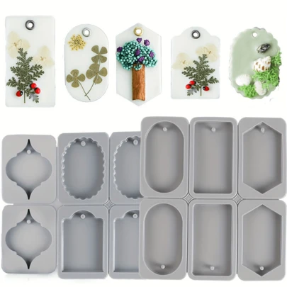 硅胶蜡香囊模具香薰空气清新剂适用于汽车壁橱浴室钥匙扣环氧铸造DIY手工艺品吊坠工艺品