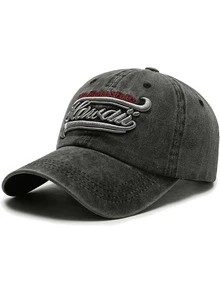 1 Piece Hawaii Three-Dimensional Embroidered Baseball Cap, Unisex, Washed Distressed Vintage Hat, Soft-Topped Sunshade Hat - Multicolor - View 3