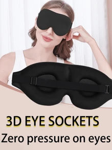 1 Stück Schlafmaske, 3D tiefkonturierte Augenmaske zum Schlafen für Männer und Frauen, geeignet für Seitenschläfer, 100% lichtblockierend Augenbinde & Augenabdeckung, weicher, komfortabler Augenschutz für Nachtschichten, Reisen, Yoga, Nickerchen, schwarz und rosa