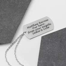 1 mặt dây chuyền thẻ tên chó bằng thép không gỉ tùy chỉnh kèm dây chuyền, dây chuyền khắc tên cá nhân, phụ kiện nam, dây chuyền tùy chỉnh, quà tặng cá nhân, quà tặng cho bạn trai, quà tặng nam giới, đồ dùng học tập, quà tặng tùy chỉnh, quà tặng Giáng sinh, trang trí nhà cửa phòng khách - Nhiều màu - Xem 10