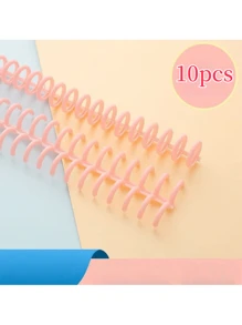 5pcs/10pcs Plastic Loose Leaf Ring Binder - Spiral Notebook Rings - 30 Holes Plastic Spiral Binding Rings - Trimmable And Durable, Suitable For Bookbinding, Notebook Accessories, Office File Backup Accessories, Document And File Organization, Student And Teacher Supplies, School Supplies,School Supplies,Back To School