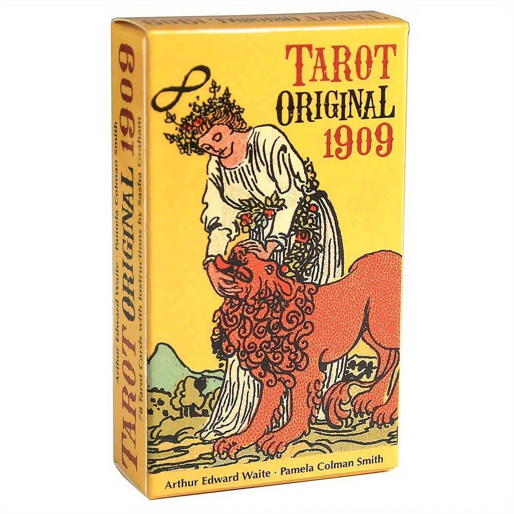 Rider Tarot 1909 Edition - 78 Oracle Cards For English Visions Divination, Paper Material, Game & Accessories