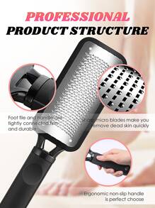 ANDVICTORY 1/3/5 件足部锉刀去茧器不锈钢足部锉刀修脚工具去除脚跟硬死皮旅行适用 - 彩色 - 查看 5