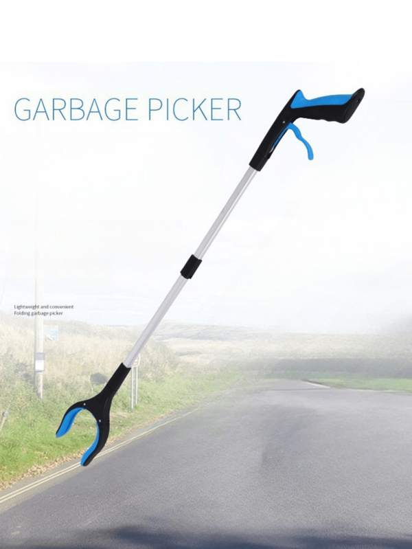 32-Inch Foldable Yard Litter Picker Tool, Outdoor Trash Grabber, Folding Waste Grabbing Tool Suitable For Elderly, Pregnant Women, Sanitation Workers, Extra Wide Claw Litter Picker With Strong Magnet Tip, Great Gardening Cleaning Tool