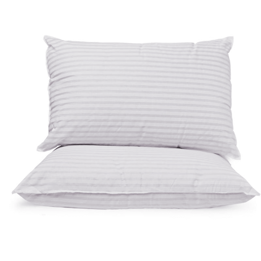Luxury Hotel Quality Stripe Pillow Set – Pair Of 2 Premium Soft & Supportive Bed Pillows – Stylish Home, Bedroom & Guest Room Decor – Ideal For Side, Back & Stomach Sleepers – Breathable & Hypoallergenic