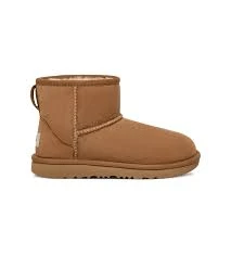 UGG 儿童经典迷你 II 靴子棕色防水皮革 UGGpure™ 衬里 SugarSole™ Treadlite 外底 1017715K-Che - 卡其色 - 查看 1