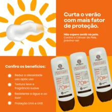 KIT 5 PROTETOR SOLAR JULIA RIBEIRO 70 FPS, 120ml FACIAL E CORPORAL TOQUE SECO - Branco - Visão 4