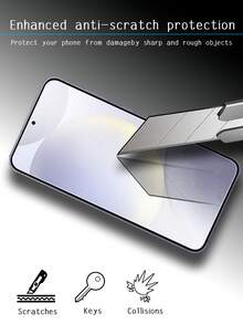 2 件全覆盖钢化玻璃屏幕保护膜，无气泡，易于安装，适用于 Galaxy S21FE、Galaxy S24、Galaxy S24 PULS、Galaxy S24 Ultra、Galaxy Note20 Ultra、Galaxy S20+、Galaxy S21 5G、Galaxy S21+ 5G、Galaxy S22+、Galaxy S23 FE、Galaxy S24 FE、Galaxy S25 Plus、Galaxy S25、Galaxy S25 Ultra 和其他型号，全屏覆盖礼物，适合生日、复活节、总统日和其他节日，可作为手机屏幕保护膜和手机配件赠送给家人和朋友。 - 無色 - 查看 2