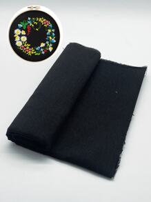 Tela bordada de 50*150cm, en colores blanco, beige y negro, tela de lino premium para bordar, adecuada para mantel, almohada, base de reposapies, cortina de sofá, material de manualidades DIY. Opciones de color: negro, blanco, beige