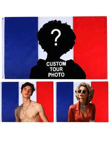 一件定制挂毯，可定制旗帜，包括英国国旗、德国国旗、法国国旗、美国国旗、西班牙国旗、意大利国旗，可印制任何照片或图像，色彩丰富，用途广泛，经久耐用，装饰性强，可重复使用，透气性好，精致时尚，个性化礼品，适合花园装饰 - 彩色 - 查看 25