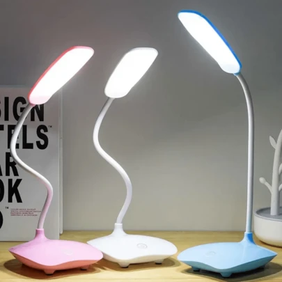 Lámpara LED de escritorio plegable, iluminación recargable por USB, 3 modos, Sensor táctil regulable, protección ocular, lámpara de lectura para estudiantes, luz nocturna
