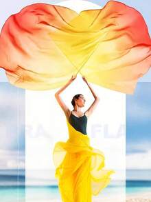 1 Pack Dance Worship Flag Praise Dance Flag With Telescopic Pole Half Circle Belly Dance Outdoor Flag