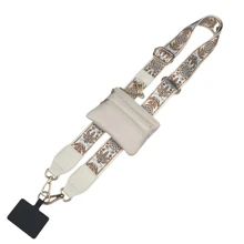 Clip And Go Strap For Phone With Wallet Crossbody Phone Strap, Wristlet Strap Adjustable Cell Phone Lanyard Phone Strap With Zippered Pouch Phone Chain Crossbody, Green