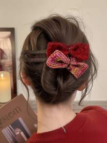 1 Peça Presilha de Cabelo de Flor de Pelúcia de Alta Qualidade para Mulheres, Grampo de Cabelo para Penteado, Grampo de Cabelo Grande, Alternativa a Grampos de Cabelo Tipo Garra, Presilhas de Cabelo