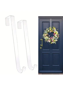 1 Classico Stile Trasparente Ghirlanda di Fiori in Plastica Gancio per Porta, 30 cm 38 cm - Gancio Multifunzionale per Porta, Adatto per Decorazioni Natalizie, Decorazioni per Capodanno, Organizer per Benvenuto per Decorazioni Natalizie per la Casa, Decorazioni per la Casa, Decorazioni Natalizie, Decorazioni per la Stanza, Inverno
