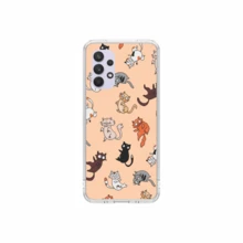 Capa Capinha de celular Galaxy A32 4G Personalizada  Gatinhos - Transparente - Visão 2