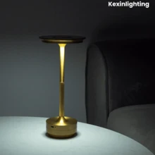 Kexinlighting 1 pieza Lámpara de escritorio inalámbrica y táctil minimalista moderna, lámpara de diseño decorativo, lámpara de regulación infinita, lámpara de protección ocular LED, lámpara de carga USB con batería de gran capacidad, lámpara para sala de lectura/dormitorio/sala de estar/comedor, lámpara de escritorio para hotel y bar, lámpara para camping al aire libre, regalo de cumpleaños y festivo, decoración de iluminación ambiental - Tres colores de luz - Ver 6