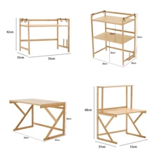 1/2-Tier Wooden Free Standing Storage Organizer, Kitchen Bakers Rack, Microwave Oven Shelf,  For Spices, Pots, And Pans