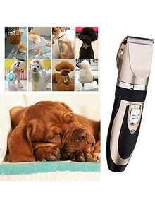 Eléctrico Cortadora De Mascotas, Eléctrico Clipper Con 4 Peine Ajustable, 4 Herramientas de Belleza, Kit Eléctrico Clipper para Mascotas Multifuncional, Para Perros, Gatos, Mascotas, Maquina para Cortar Pelo de Perro, Rasuradora para Perro, Cortapelo Eléctrico para Perros y Gatos, Eléctrico, 4 Peines Ajustables, 4 Herramientas de Belleza, Lavable, Reducción de Ruido - Dorado - Ver 2