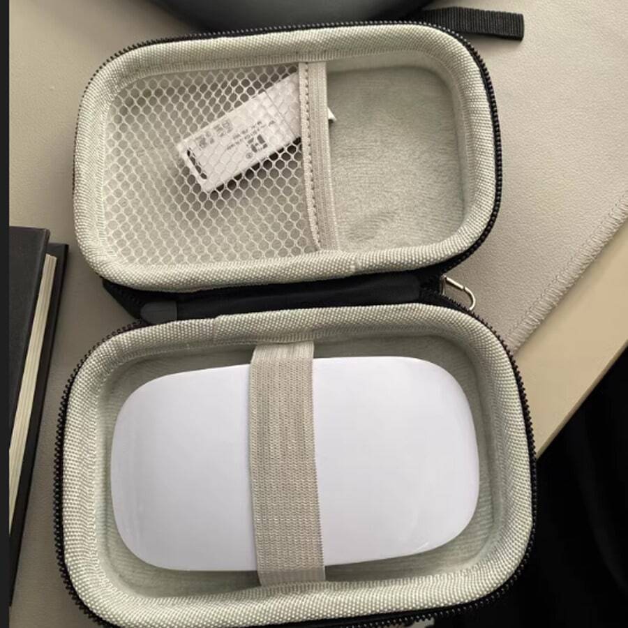 Hard EVA Carrying Bag Gaming Mouse Storage Box Case Shockproof Compatible With Apple Magic Mouse1/2/3(Black+Grey) - Black - View 1