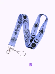 1条卡通星球设计挂绳 - 韩流明星卡套挂绳，月亮主题，完美适用于返校季、手机挂绳、游戏机挂绳、相机挂绳、文件挂绳、门禁卡、交通卡、工作许可证、场地证明、演唱会、鸡尾酒会等场合。是送给男朋友、女朋友、家人、医生、护士、派对礼物、手机装饰、圣诞礼物等的理想之选。汽车配件可爱哥特风Y2K包挂绳带证件套，汽车配件包饰，汽车配件教师姐妹礼物创意 - 彩色 - 查看 3