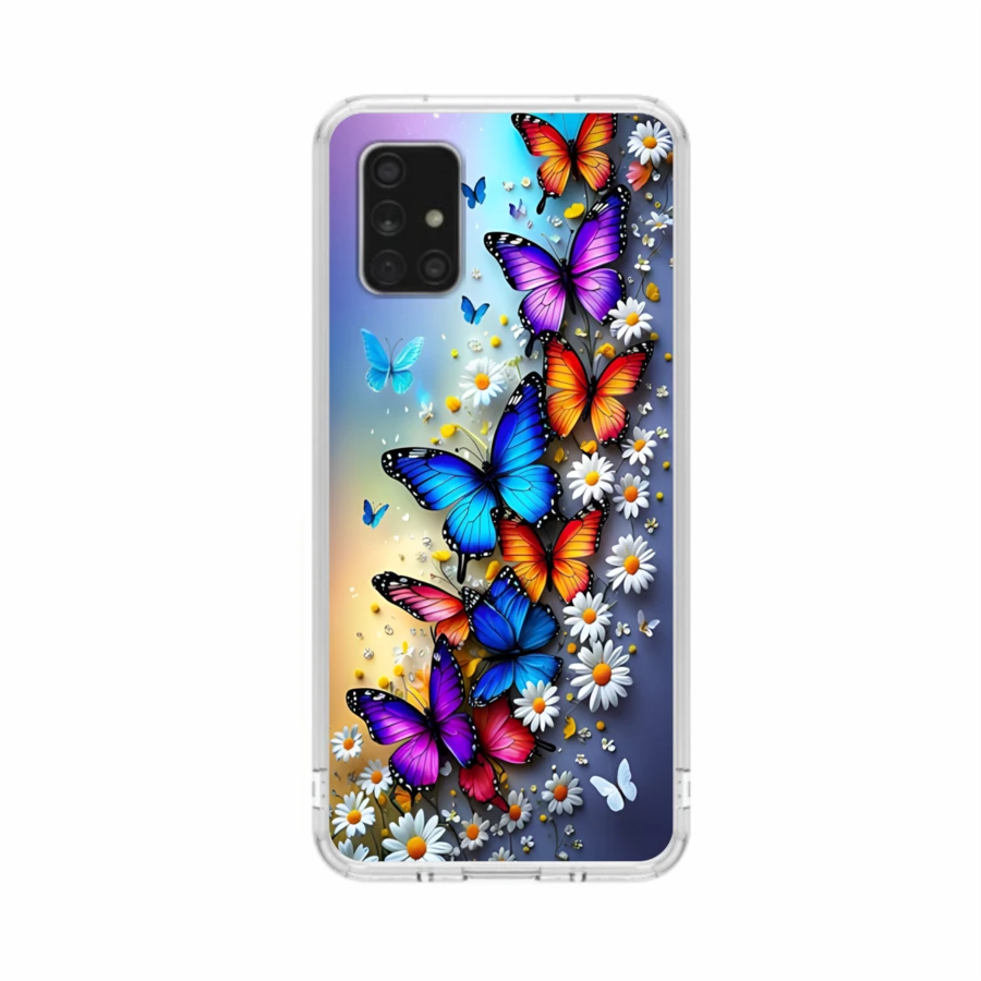 Capa Capinha de celular Galaxy A71 Personalizada  Borboletas 3 - Transparente - Visão 1