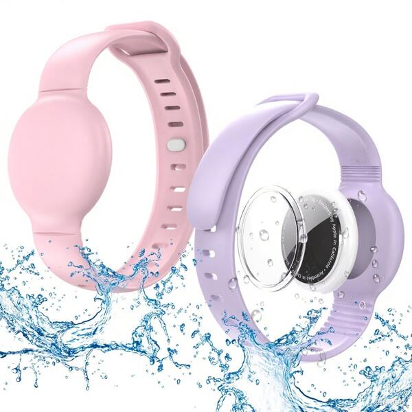 Bracelet en silicone réglable, housse de protection convenant pour Airtag, traqueur Apple, localisateur GPS, montre connectée