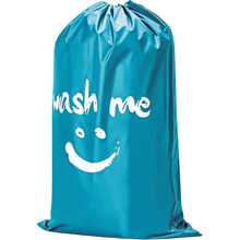 Wäschebeutel, große blaue Schmutzwäsche, Kleideraufbewahrungstasche, Reisetasche, geeignet für Reisen, Aufbewahrung von Schmutzwäsche, Badezimmer, Waschmaschine, Waschraum, geeignet für Damen und Herren