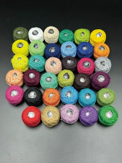 16pcs/12pcs Per Box - Solid Color & Bi-Color Pack, Size 8 Embroidery Floss, Sewing Thread, Handmade DIY Cross Stitch Embroidery Thread, Rayon Cross Stitch Thread, Random Color For DIY Embroidery