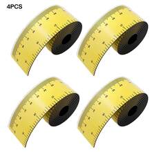 4 件 39.37 英寸柔性磁尺，磁性卷尺，适用于白板、车床、车间、台锯、磨床、易于携带、绘图板