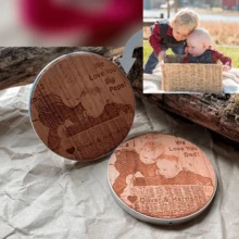 Personalized Wood 15W Wireless Charger Custom Engraving Photo, Wedding Gift Anniversary Custom Charger Gift, Personalized Gift For Boyfriend - Best Man Customized Gifts, Groomsmen Gift, Present For Dad Husband Boyfriend, Best Gift For Birthday, Wedding Anniversary, Valentine's Day, Father's Day