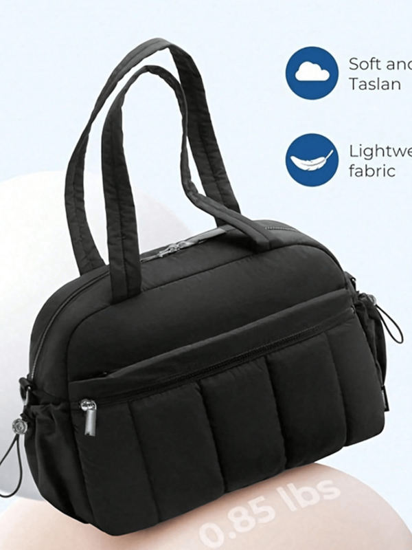 New Classic Travel Luggage Bag Fashionable Solid Color Simple Versatile Multi-Layer Women's Fitness Bag Dry And Wet Separation Carry-On Weekend Handbag Suitable For Short-Distance Business Trips, Travel, Fitness, Sports And Tourism.