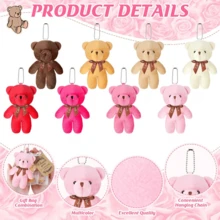 2 件/套 3 件/套 6 件/套 1~20 件 4.7 英寸小泰迪熊娃娃圣诞礼物、万圣节礼物毛绒动物毛绒玩具 DIY 钥匙扣包吊坠、婚礼生日礼盒娃娃玩具生日蛋糕婚礼装饰派对礼品用品饰品 DIY 配件、圣诞礼物、万圣节礼物 - 彩色 - 查看 3