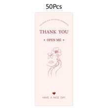 50 pezzi Semplice adesivo di sigillatura della scatola aereo in carta rivestita autodesiva, etichetta per confezione regalo, decorazione per matrimonio e festa, etichetta personalizzata per confezioni