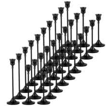 30 件优雅浪漫的欧式婚礼装饰，复古镀金和镀铜，中心烛台，锥形金属烛台，房间和家居装饰 - 銅色 - 查看 9