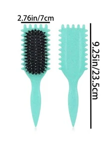 1 pieza Peine, hecho de tallos de nailon y trigo sarraceno, es un regalo perfecto para el Día de San Valentín. Presenta una función de masaje y se puede usar tanto en cabello seco como húmedo para desenredar y alisar el cabello sin nudos. Compacto y conveniente, fácil de transportar