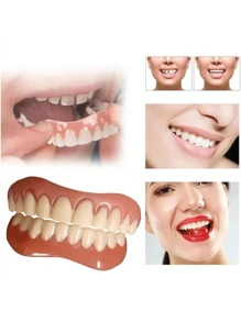 1 pieza Forro cómodo para dentaduras - Cuidado de belleza dental, protección de los dientes, recupera la confianza en tu sonrisa DIY