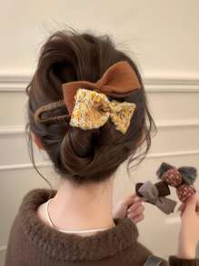 1 Peça Presilha de Cabelo de Flor de Pelúcia de Alta Qualidade para Mulheres, Grampo de Cabelo para Penteado, Grampo de Cabelo Grande, Alternativa a Grampos de Cabelo Tipo Garra, Presilhas de Cabelo