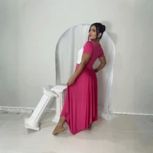 Vestido de Dança Coreografia Cruz Moda Evangélica - Pink - Visão 4