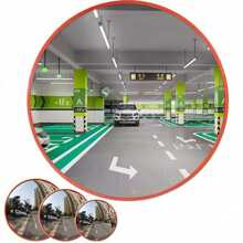 Traffic Mirror 30/45/60cm 3 Sizes To Choose From Convex Mirrors For Blind Spot Unbreakable 130° Wide Angle Convex Mirror - Traffic Safety Blind Spot Mirror For Garage, Parking Lot, Warehouse