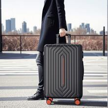 3 Piece Luggage Set,20-Inch, 24-Inch, 28-Inch Luggage, Carry On Luggage Set, Travel Luggage Set With TSA Lock And Spinner Wheels– Travel Luggage For Holidays, Business Trips,Family Vacations And Perfect Gift For Friends - 黑橘色 - 查看 2