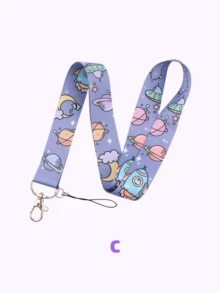 1条卡通星球设计挂绳 - 韩流明星卡套挂绳，月亮主题，完美适用于返校季、手机挂绳、游戏机挂绳、相机挂绳、文件挂绳、门禁卡、交通卡、工作许可证、场地证明、演唱会、鸡尾酒会等场合。是送给男朋友、女朋友、家人、医生、护士、派对礼物、手机装饰、圣诞礼物等的理想之选。汽车配件可爱哥特风Y2K包挂绳带证件套，汽车配件包饰，汽车配件教师姐妹礼物创意 - 彩色 - 查看 14