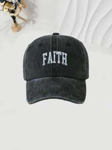 1pc English Text Print Baseball Cap, Washable & Adjustable, Fashion Breathable Versatile Sun Protection Hat, Ideal Gift For Holidays