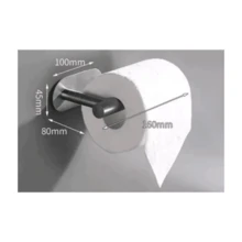 Brushed Silver Bathroom 4-Piece Accessory Kit Without Holes - 銀色 - 查看 6