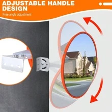 Traffic Mirror 30/45/60cm 3 Sizes To Choose From Convex Mirrors For Blind Spot Unbreakable 130° Wide Angle Convex Mirror - Traffic Safety Blind Spot Mirror For Garage, Parking Lot, Warehouse