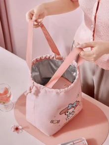 Sanrio Insulated Lunch Bag, Thickened Version, Extra Large Capacity & Three-Layer Protection, Waterproof & Durable, Cute Cartoon Designs, Wide Handle & External Pocket, Perfect for School, Work, Picnics & Travel, Keeps Food Fresh, Easy to Clean, Gift for Her - B款 - 查看 4