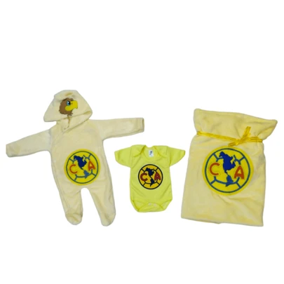 Set de Bienvenida o salida hospital Recién Nacido O Bebés equipo futbol Águilas Del América