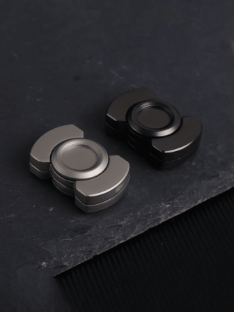 3 In 1 Adult Fidget Toy Finger Spinner - Metal Fidget Slider//Fidget Tactile Slide Clicker - Fancy Desk Toy For Relieving Anxiety Stress